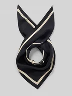 Apaszki i szaliki damskie - Chusta jedwabna z napisem z logo - miniaturka - grafika 1