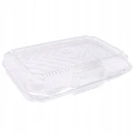Pojemniki kuchenne - 10x Pojemnik na ciasto jedzenie menu box PRZEZROCZYSTY 23,5 x 16,5 x 5cm - miniaturka - grafika 1