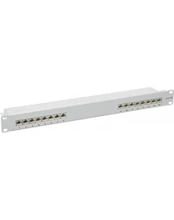 DeLOCK 19  patch panel 16 port Cat.6A (grey, 1 U) - Szafy rack - miniaturka - grafika 1