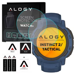 2x Szkło hartowane Alogy na ekran 9H do Garmin Instinct 2 / Tactical - Akcesoria do smartwatchy - miniaturka - grafika 1