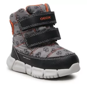 Śniegowce damskie - Śniegowce Geox - B Flexyper B.B Abx C B043PC 0MNBU C0036 M Grey/Orange - grafika 1