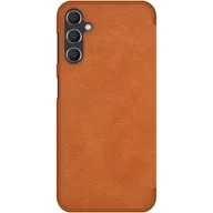 Portfele - Nillkin Qin Leather etui skórzany pokrowiec z klapką portfel brązowe - miniaturka - grafika 1