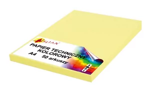 Papier techniczny A4 160g żółty pastel 50 arkuszy - Szkolne artykuły papiernicze - miniaturka - grafika 1