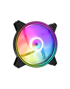 Wentylator Modecom Volcano APEX 140 ARGB REVERSE FAN czarny FAN-APEX-140R-ARGB-100 - Tuning komputera - akcesoria - miniaturka - grafika 1