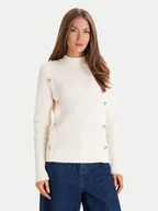 Swetry damskie - Morgan Sweter 252-MCOOL Beżowy Regular Fit - miniaturka - grafika 1