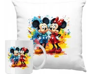 Gadżety dla niej i dla niego - ZESTAW PODUSZKA + KUBEK Miki Mouse Myszka Minnie Pomysł Na Prezent + IMIĘ - miniaturka - grafika 1