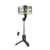 Selfie stick - Hoco Selfie Stick Tripod Z Bezprzewodowym Pilotem Figure K17 Czarny - miniaturka - grafika 1