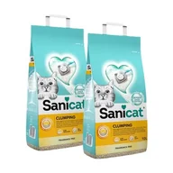 Żwirek dla kotów - Sanicat Zbrylający żwirek dla kota Bez zapachu 2x10 l - miniaturka - grafika 1