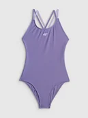 Stroje kąpielowe dla dziewczynek - 4F Kostium kąpielowy jednoczęściowy dziewczęcy - fioletowy 158/164 (12-14 lat) - miniaturka - grafika 1