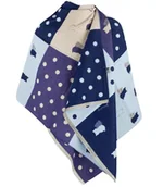 Apaszki i szaliki damskie - Ciepły szal szalik groszki koty patchwork dzianina - miniaturka - grafika 1