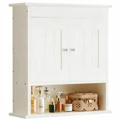 Szafki łazienkowe - Szafka łazienkowa wisząca biała ścienna loft - miniaturka - grafika 1