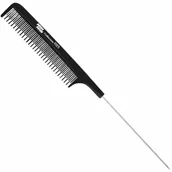 Grzebienie fryzjerskie - Nishman 025 Grzebień barberski do włosów ze szpikulcem metalowym - miniaturka - grafika 1