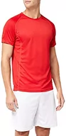 Koszulki męskie - Lower East T-shirt męski, funkcyjny, oddychający, męski, na co dzień, z okrągłym dekoltem, Męskie, czerwony, L - miniaturka - grafika 1