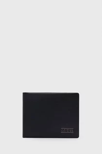 Portfele - Guess portfel skórzany SM2509.LEA20 męski kolor granatowy - grafika 1