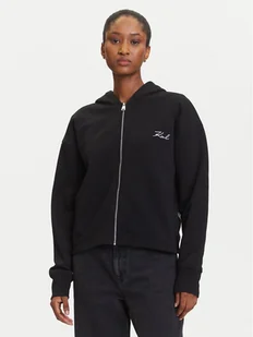 KARL LAGERFELD Bluza A3W20067 Czarny Regular Fit - Bluzy damskie - miniaturka - grafika 1