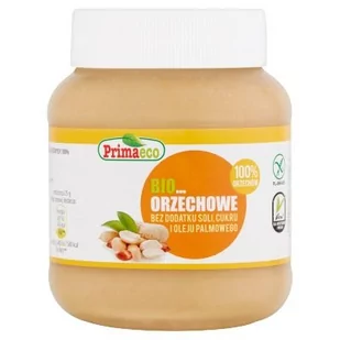 PrimaECO MASŁO ORZECHOWE BEZ DODATKU SOLI I CUKRU BIO 360 g - Zdrowa żywność - miniaturka - grafika 1