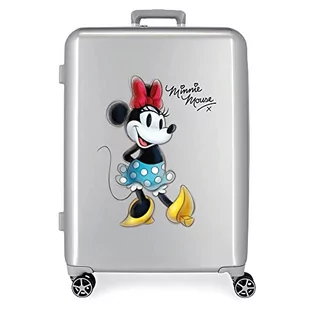 Disney 100 Minnie Joyful Walizka Średniej walizki 48x70x26 cms Twarde mocowanie ABS Wbudowany 81L 2 kg 4 koła Podwójne Szary, Szary, Talla única, średnia walizka - Walizki - miniaturka - grafika 1