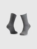 Skarpetki sportowe męskie - 4F Skarpetki trekkingowe za kostkę męskie - szare 43-46 - miniaturka - grafika 1