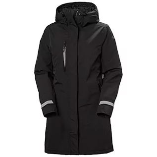 Płaszcze damskie - Helly Hansen Helly-Hansen Damski płaszcz przeciwdeszczowy W Ins Adore izolowany, czarny, XL 53655 - grafika 1