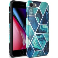 Etui i futerały do telefonów - Tech-Protect Etui Marble 2 do Apple iPhone 7/8 SE 2020 SE 2022 Niebieski IPHONE78SE2020 SE2022 - miniaturka - grafika 1