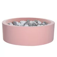 Suche baseny - Basen Z Kulkami Delsit 90X30Cm Bawełna Różowy + 150 Kulek - miniaturka - grafika 1