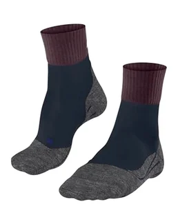 FALKE Kobiety Skarpety do wędrówek TK2 Explore Cool Short W Sso Oddychający I Szybkoschnący przeciw pęcherzom grube1 Para, Czerwony Barolo 8526, 39-40 - Skarpetki damskie - miniaturka - grafika 1