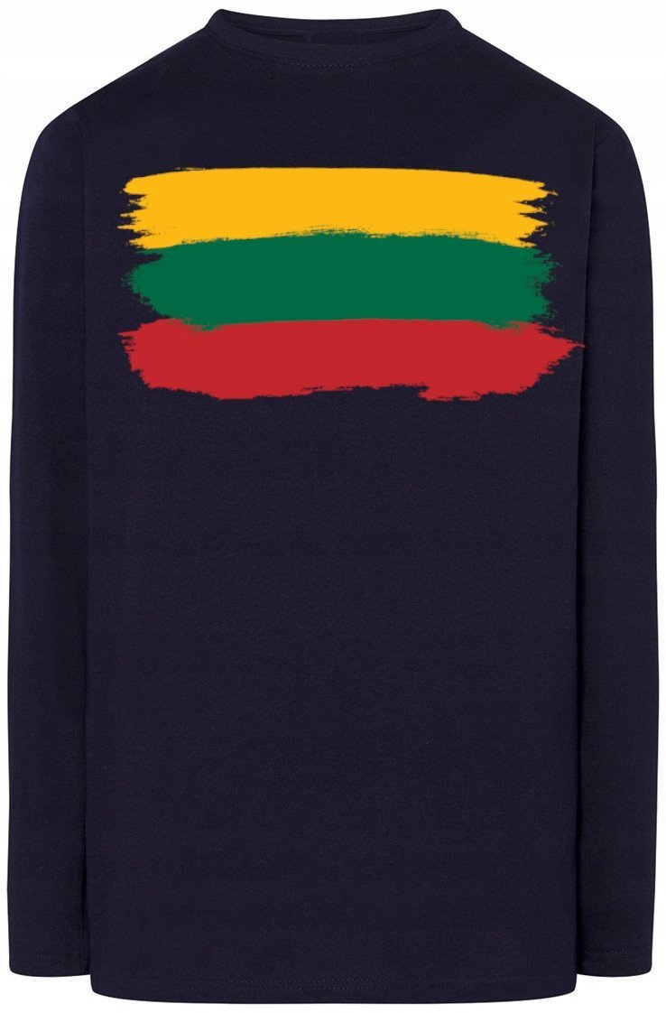 Litwa Męska Modna Flaga Longsleeve Rozm.XXL