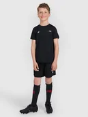 Spodnie i spodenki dla chłopców - 4F Spodenki sportowe dziecięce 4F JUNIOR x Robert Lewandowski - czarne 122/128 (6-8 lat) - miniaturka - grafika 1