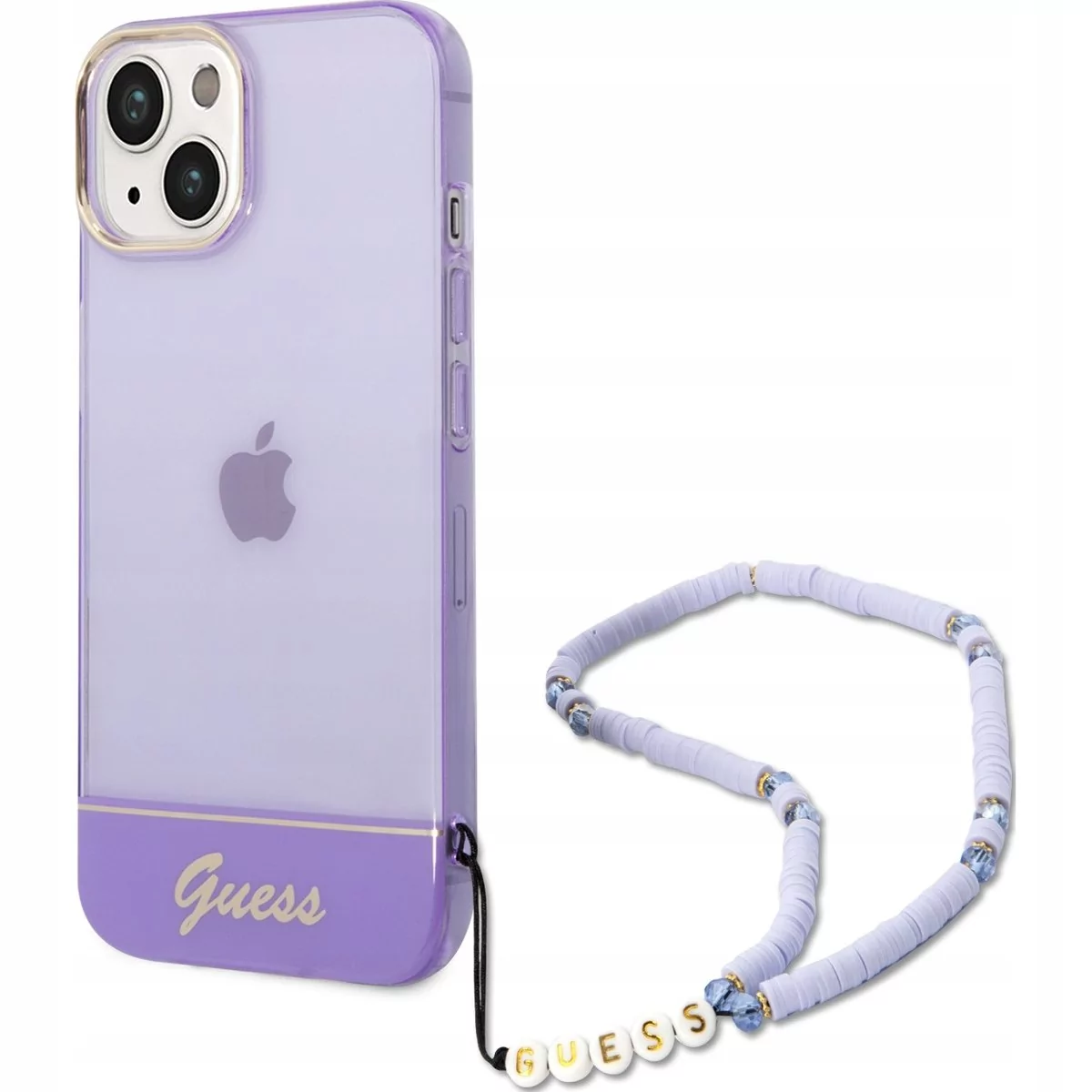 Guess Etui na telefon iPhone 14 6,1" fioletowy GUHCP14SHGCOHU