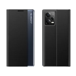 New Sleep Case etui do Xiaomi Redmi Note 12 5G / Poco X5 5G pokrowiec z klapką podstawka czarne - Etui i futerały do telefonów - miniaturka - grafika 1