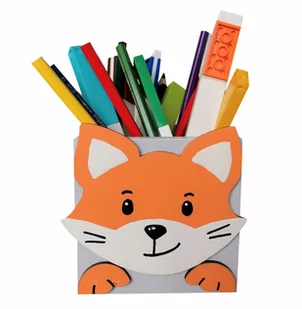 Przybornik na kredki, lisek - Przyborniki na biurko - miniaturka - grafika 1
