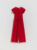 Sukienki i spódniczki dla dziewczynek - Reserved - Strukturalny kombinezon - czerwony - miniaturka - grafika 1