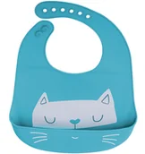 Śliniaki i fartuszki - Śliniak dla dzieci ślinaczek do jedzenia niebieski - miniaturka - grafika 1