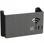 Półki do salonu - Uchwyt Ścienny Półka ścienna Osłona Na Router Wifi Switch czarna - miniaturka - grafika 1
