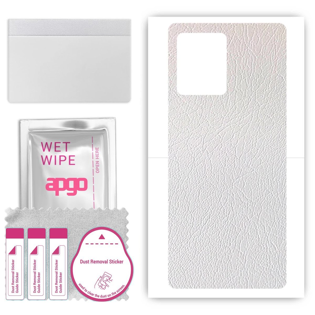 Folia naklejka skórka strukturalna na TYŁ do Xiaomi Redmi Note 12 Yibo - Skóra Biała - apgo SKINS