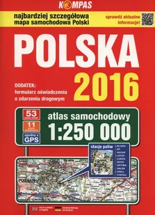 Kompas Polska atlas samochodowy, 1:250 000 - Atlasy i mapy - miniaturka - grafika 1
