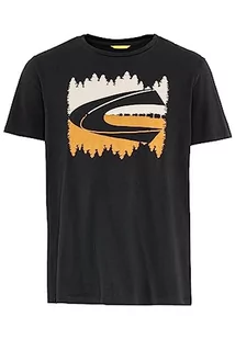 camel active Męski T-shirt z bawełny organicznej, asfaltowy, 5XL - Koszulki męskie - miniaturka - grafika 1