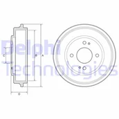 Bębny hamulcowe - Bęben hamulcowy Delphi BF606 - miniaturka - grafika 1