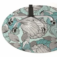 Podnóżki, podpórki, podkładki - Mata pod fotel biurowy Kwiaty Doodle fi100 cm - miniaturka - grafika 1