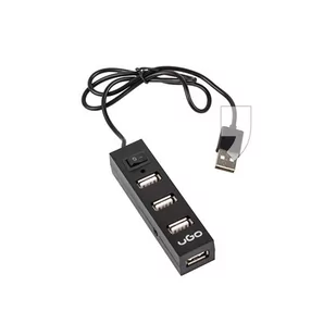 UGO UGO Hub USB UGO UHU-1011 (4x USB 2.0; kolor czarny) 2_229696 - Huby USB - miniaturka - grafika 1