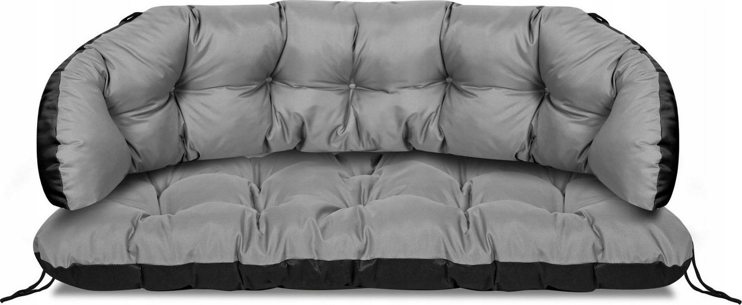 vidaXL PODUSZKA OGRODOWA NA ŁAWKĘ 100/50 CM SZARA