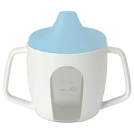 Kubki dla dzieci - IKEA BORJA Kubek dla dzieci z ustnikiem i dwoma uchwytami niebieski 200 ml - miniaturka - grafika 1