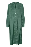 Koszulki i topy damskie - Cream Damska koszulka Midi Dress Front Buttons Długi Rękaw Jedwabny Casual, Shady Glade, 38 - miniaturka - grafika 1