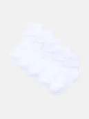 Skarpetki dla dzieci - Sinsay - Prążkowane skarpetki 5 pack - biały - miniaturka - grafika 1