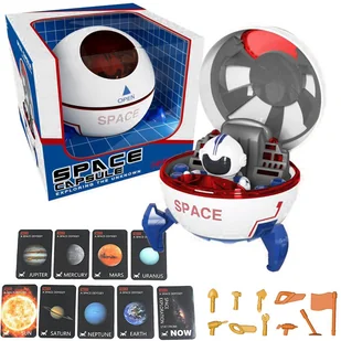 ASTRONAUTA W KAPSULE Z AKCESORIAMI ZABAWKA DLA DZIECI - Samoloty i helikoptery - miniaturka - grafika 1