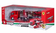 Samochody i pojazdy dla dzieci - Bburago Ferrari Race & Play Racing Hauler 1:43) - miniaturka - grafika 1