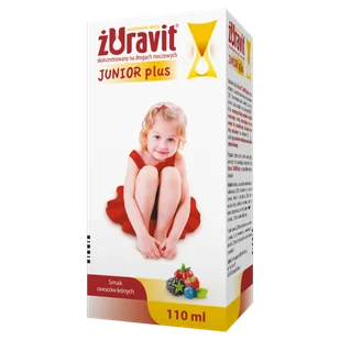 Żuravit Junior Plus, syrop, dla dzieci powyżej 3 roku, smak owoców leśnych, 110 ml - Układ moczowy i płciowy - miniaturka - grafika 1