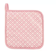 Fartuchy i rękawice kuchenne - Komplet 2 różowych bawełnianych łapek Tiseco Home Studio Dot - miniaturka - grafika 1