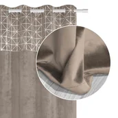 Zasłony - Zasłona 140 x 250 Dekoracyjna Velvet Glossy C.Beż - miniaturka - grafika 1