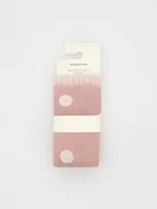 Rajstopy - Reserved - Bawełniane rajstopy 2 pack - bordowy - miniaturka - grafika 1